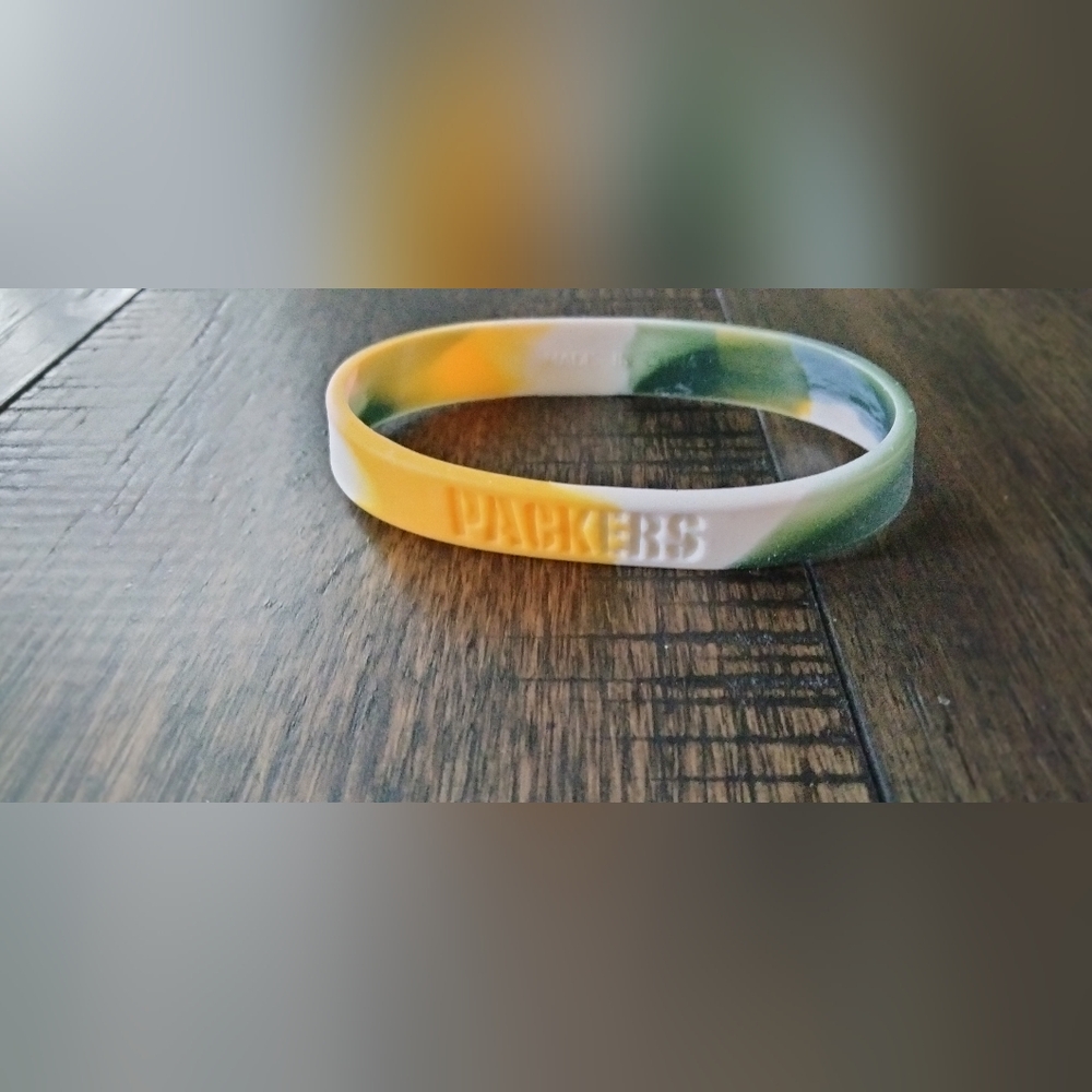 Packers Silicone Bracelets- Green and Yellow